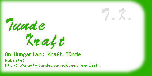 tunde kraft business card